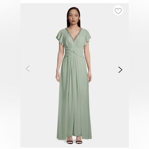 Eliza J, Flutter Sleeve V-Neck Twist-Waist, size 4, NWT